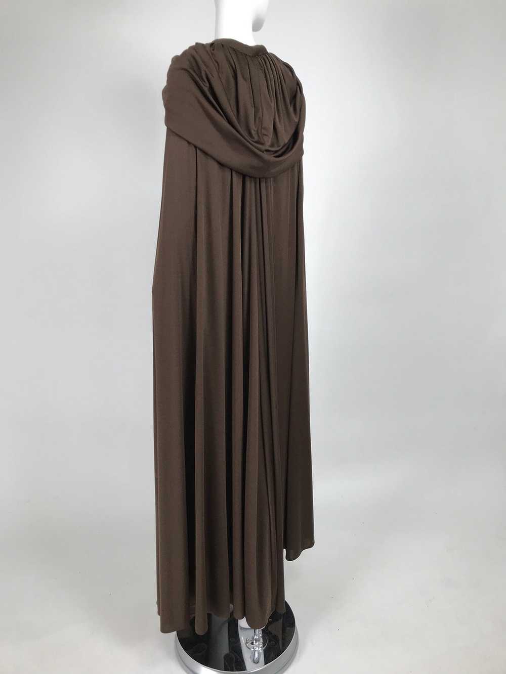 Loris Azzaro Couture Chocolate Brown Silky Jersey… - image 7