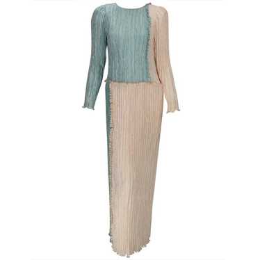 Mary McFadden pleated gown 1980s - image 1