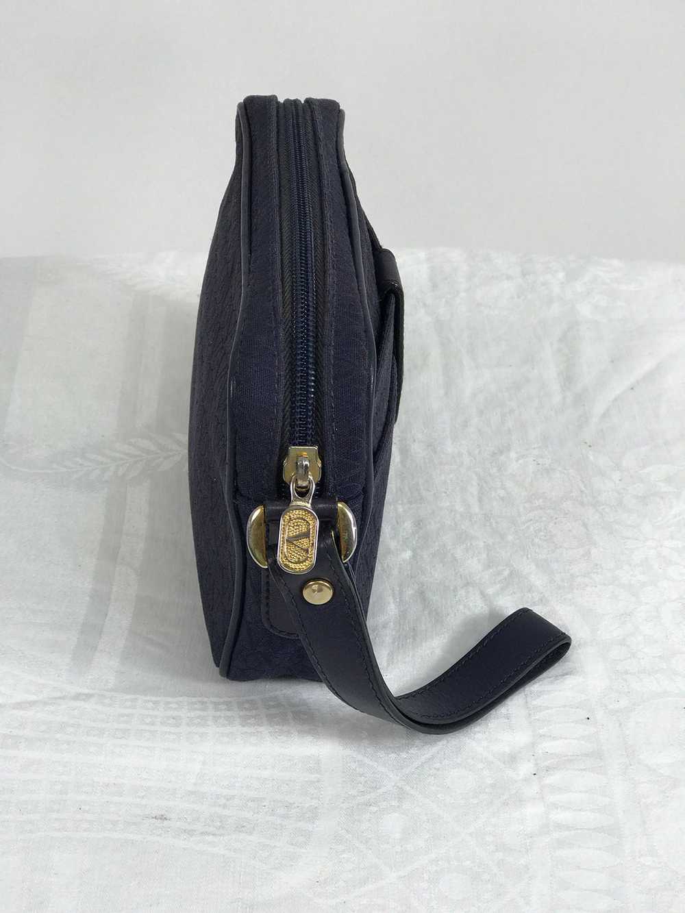 Vintage Valentino Garavani Navy Zipper and Strap … - image 4