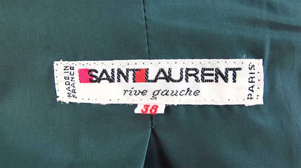 Yves Saint Laurent Rive Gauche Forest Green Velve… - image 8