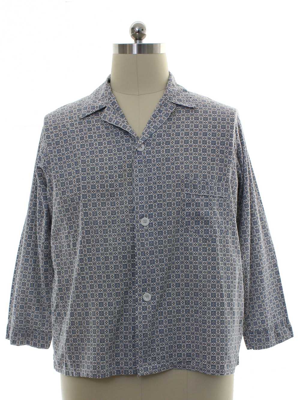 1950's Penneys Wash and Wear Mens Pajama Shirt - image 1