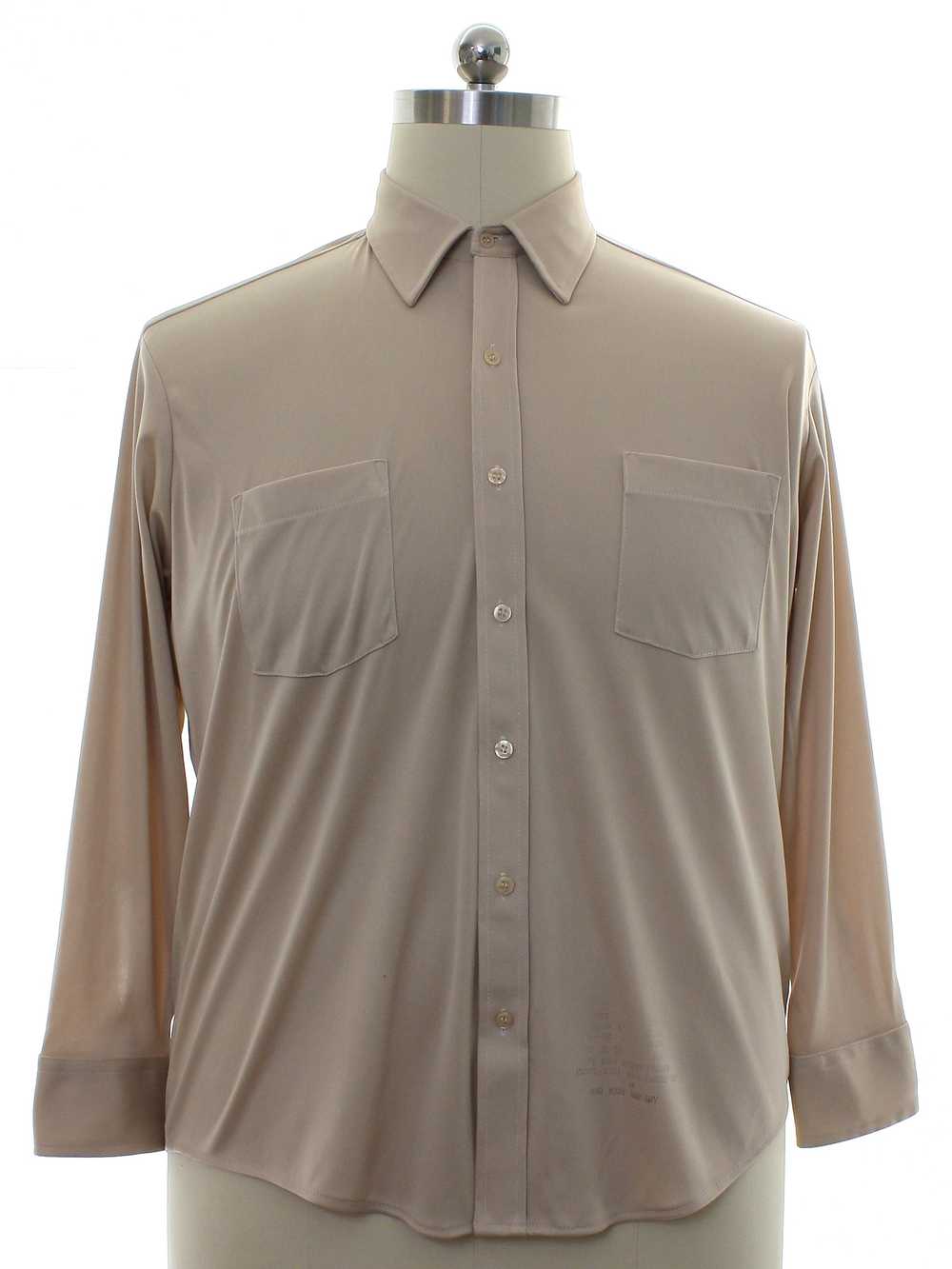 1970's Sears Mens Solid Disco Shirt - image 1