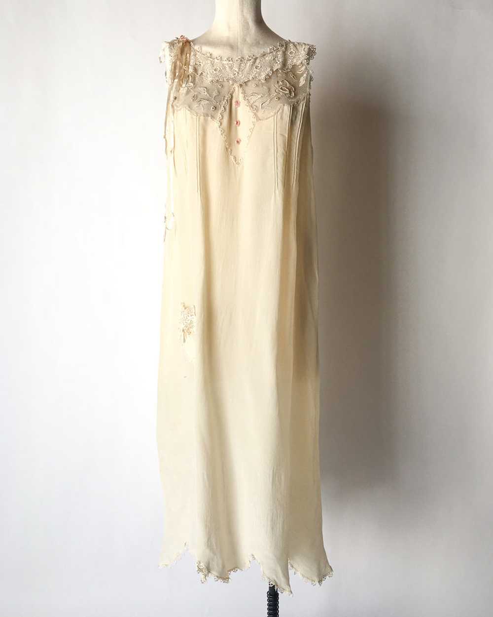 Silk & Lace Slip Dress - image 6