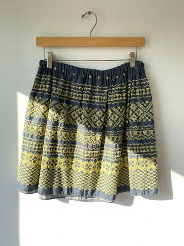Vintage Embroidered Indigo Skirt - image 1