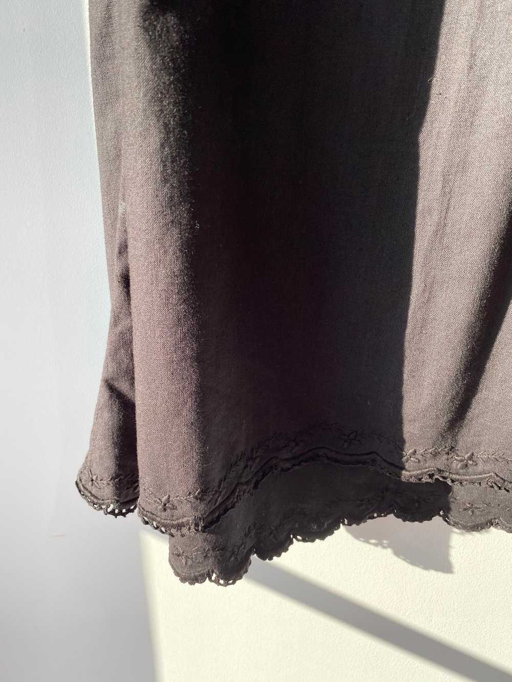 Vintage Overdyed Victorian Skirt with Lace - image 2