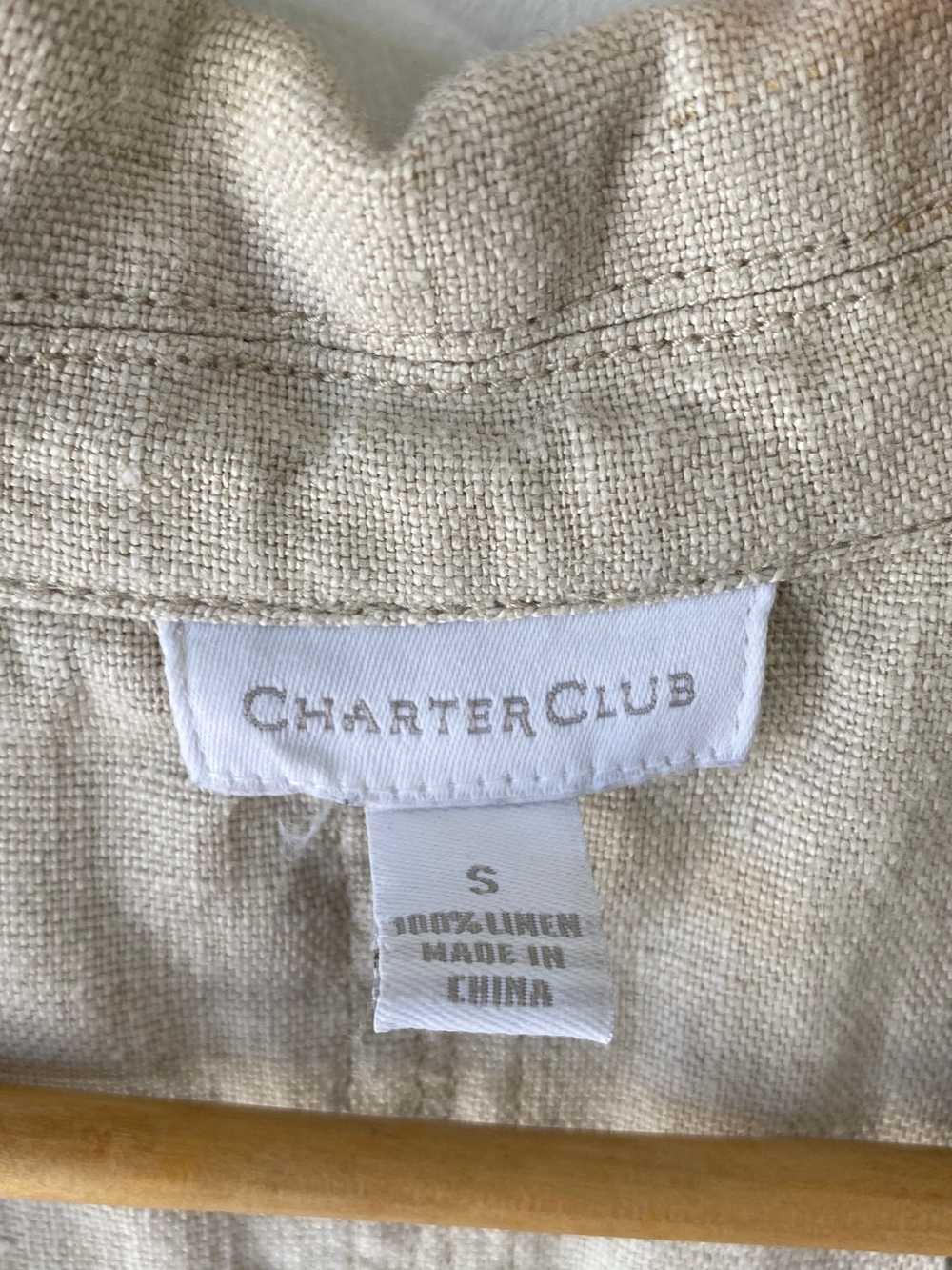 Vintage Charter Club Oatmeal Linen Jacket - image 4