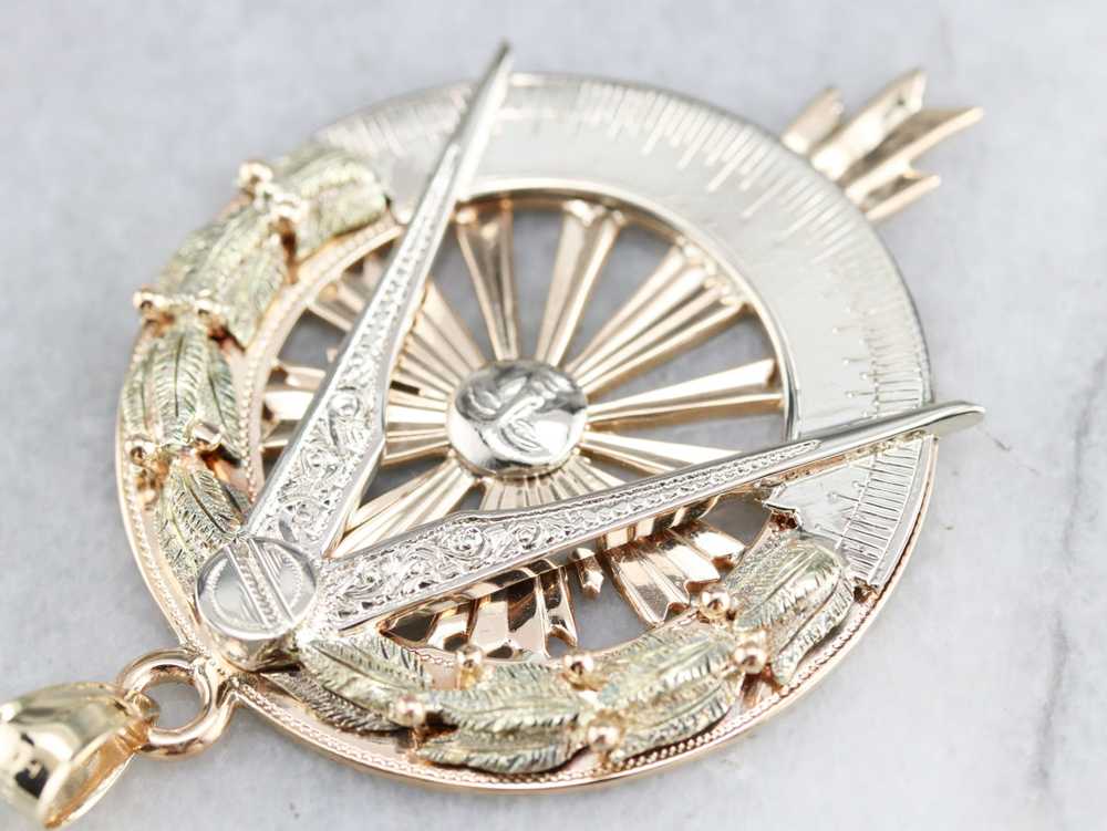 Antique Gold Masonic Pendant - image 2