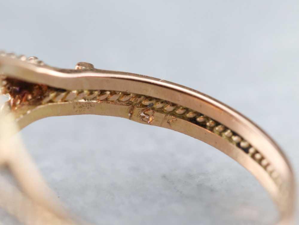 Gold Filigree Sapphire Ring - image 6