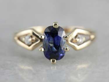 Vintage Sapphire and Diamond Ring - image 1