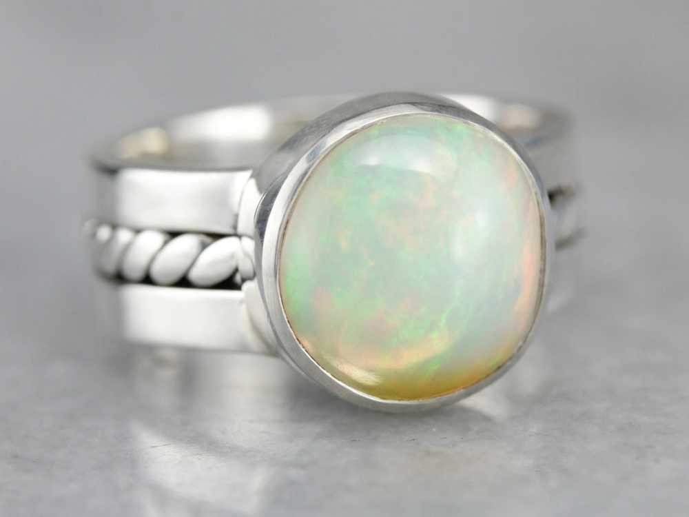 Ethiopian Opal Cocktail Ring - image 2