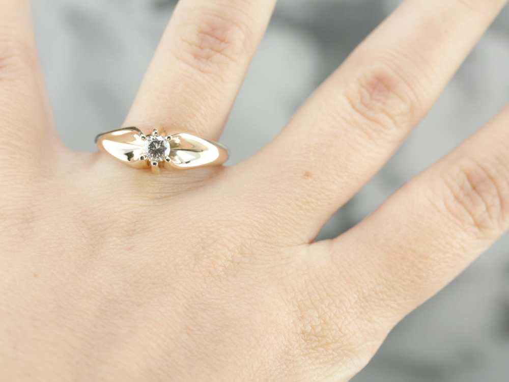 Men's Diamond Solitaire Ring - image 4