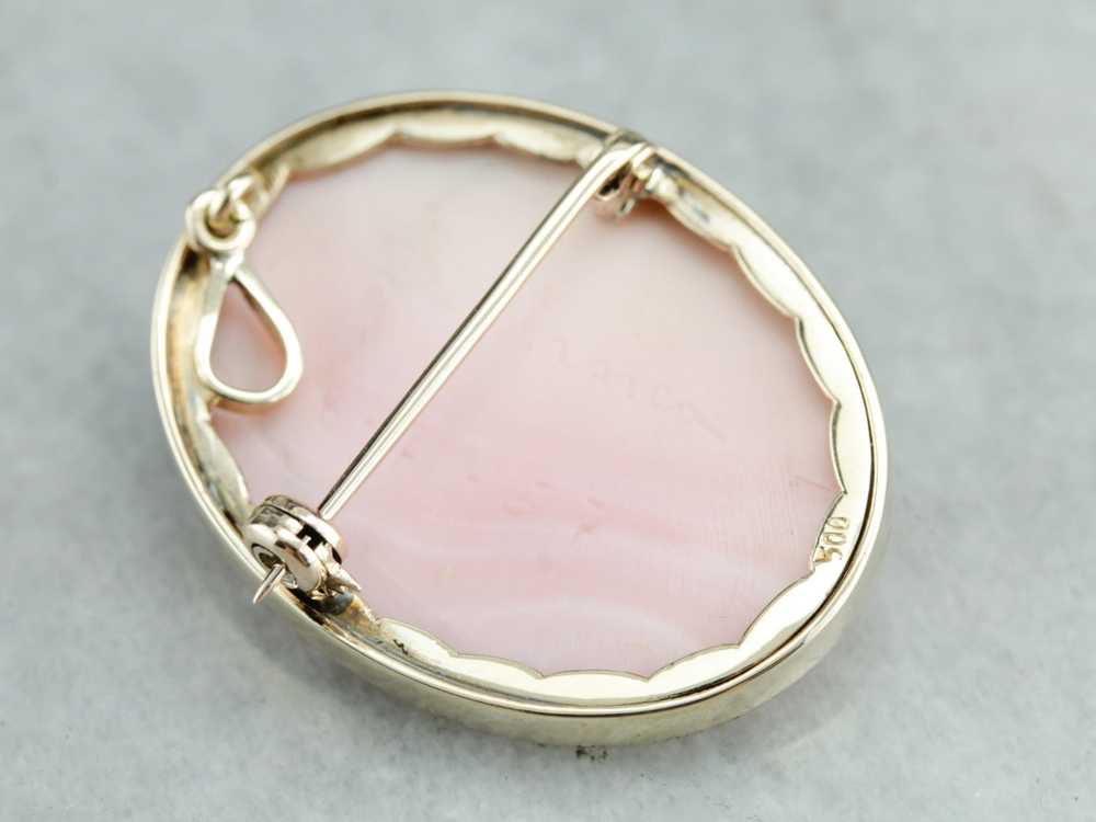 Vintage Pink Cameo Pin or Pendant - image 3