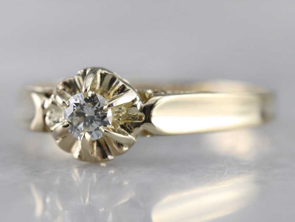 Diamond Solitaire Engagement Ring - image 3
