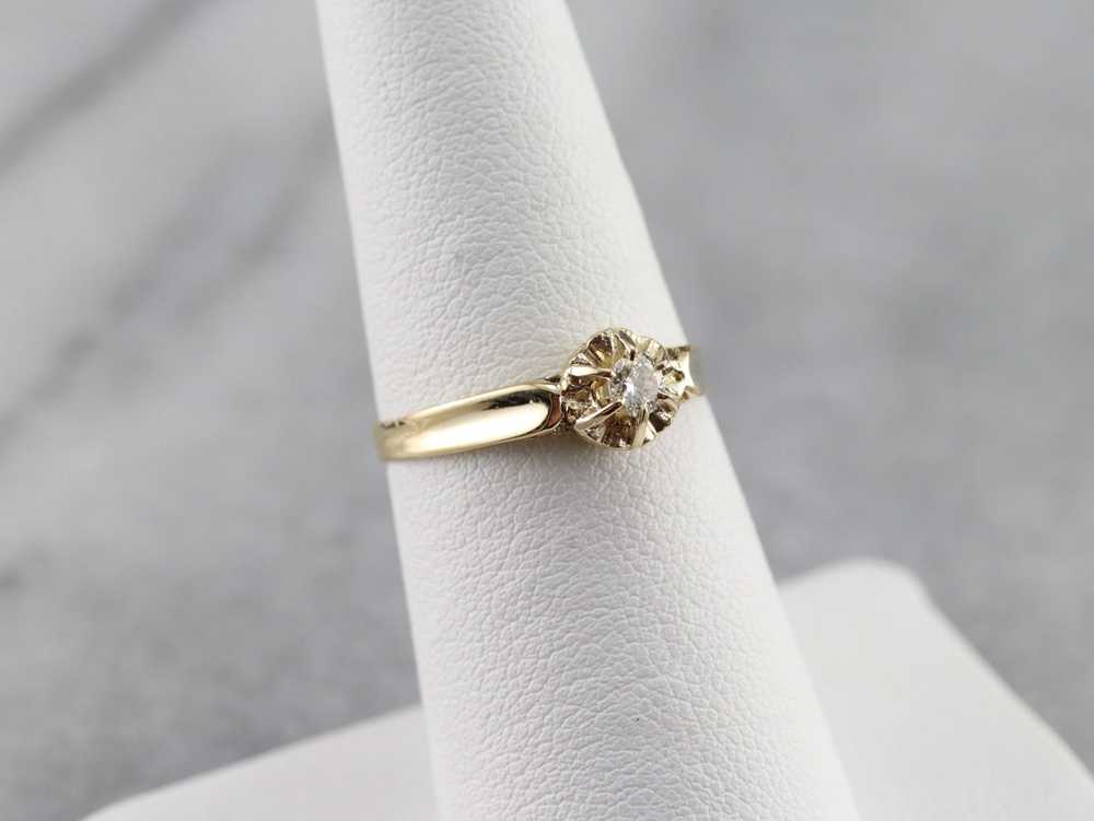 Diamond Solitaire Engagement Ring - image 7