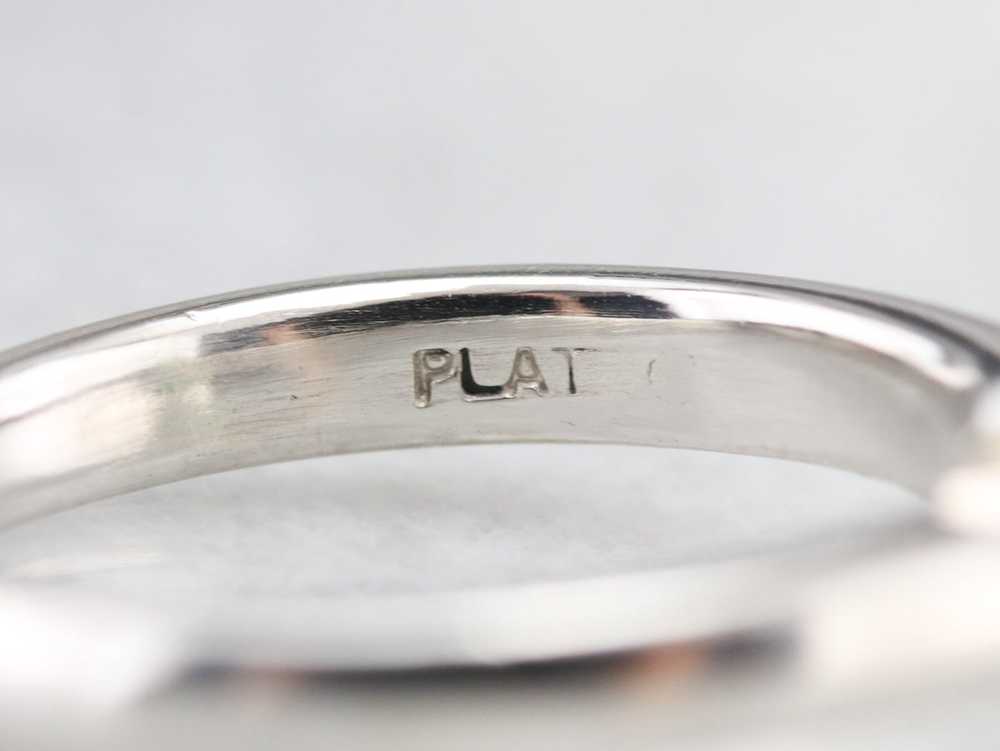 Platinum Tsavorite Garnet Solitaire Ring - image 5