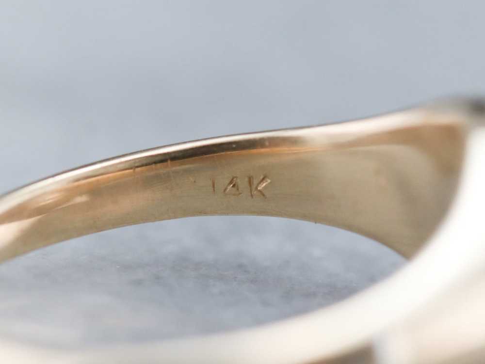 Vintage Diamond Belcher Set Engagement Ring - image 6