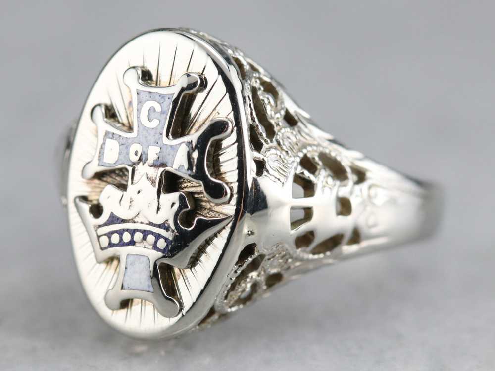 Vintage Catholic Daughters of the Americas Ring - image 1