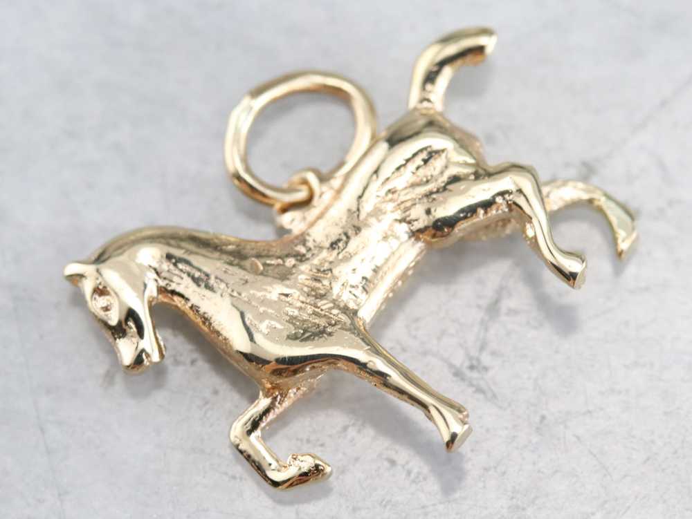 Vintage Gold Horse Charm - image 2