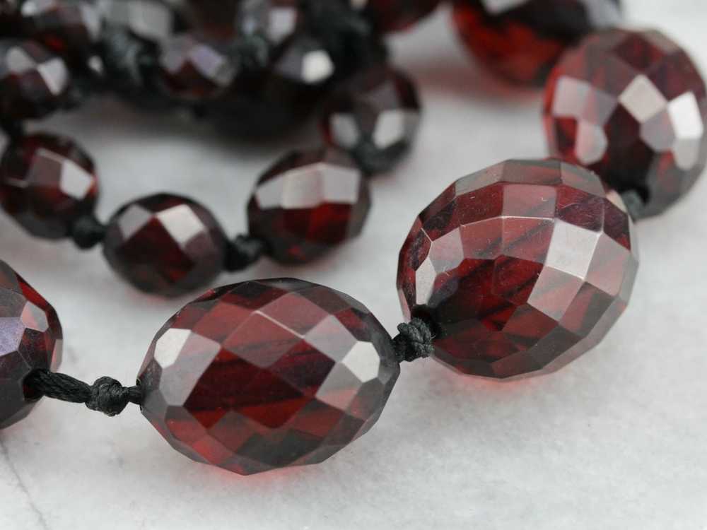 Vintage Cherry Amber Bakelite Necklace - image 1