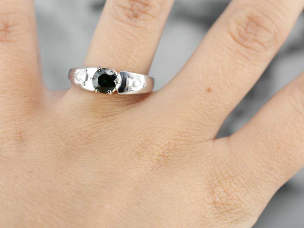 Demantoid Garnet Solitaire Ring - image 4