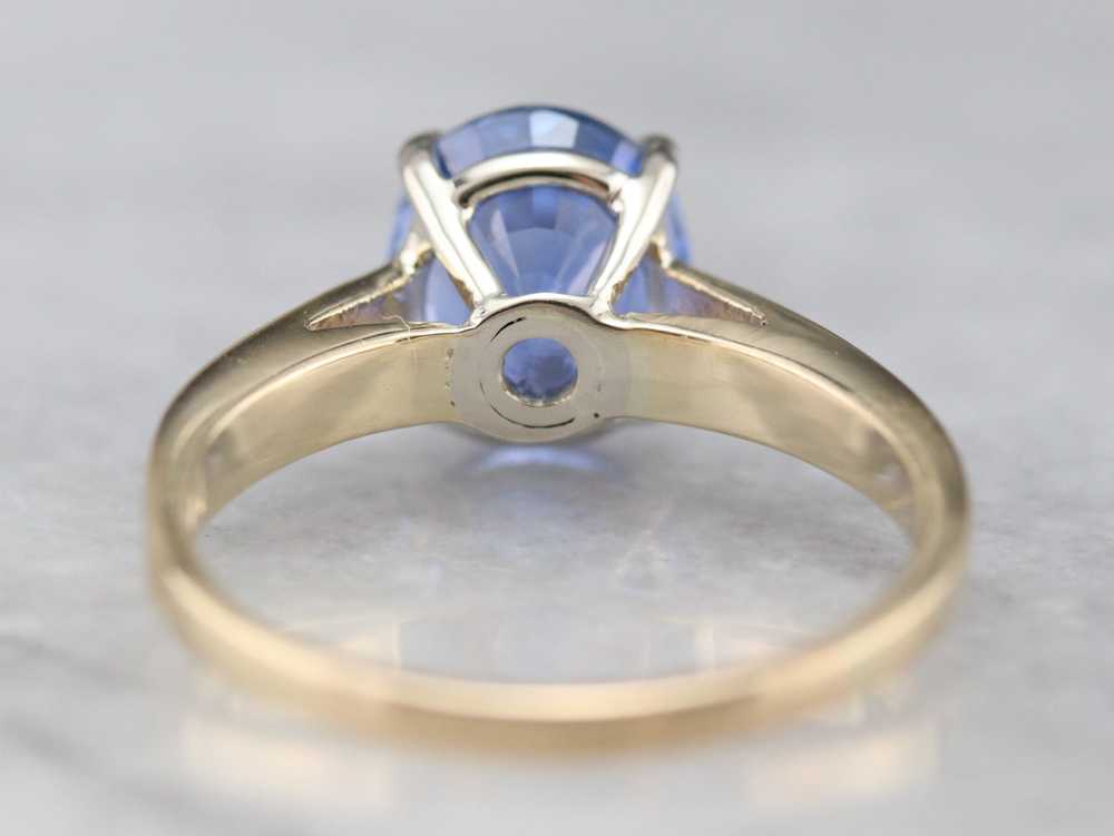 Vintage Ceylon Sapphire Solitaire Ring - image 4