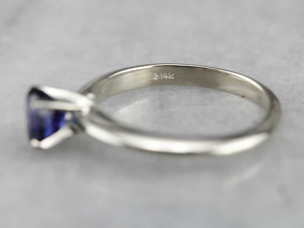 Sapphire Solitaire Engagement Ring - image 3