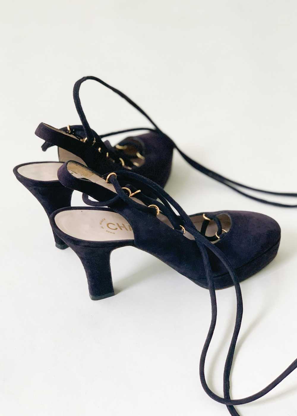 Vintage 1992 Chanel Lace Up Shoes - image 6