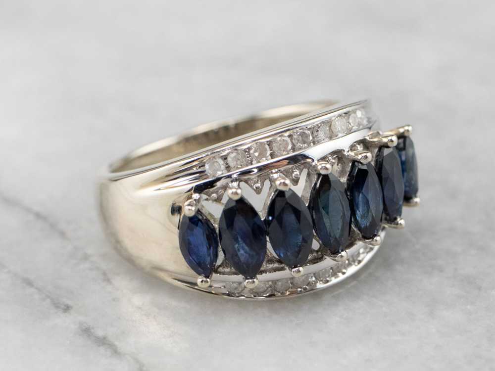 Marquise Sapphire and Diamond Band - image 2