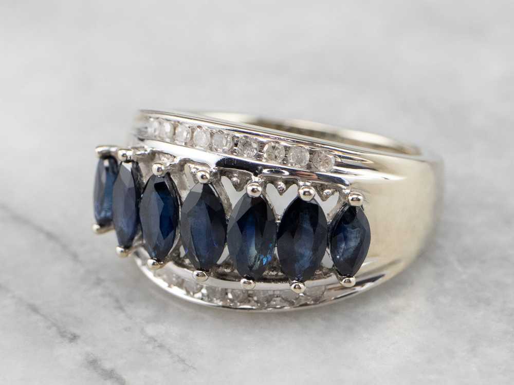 Marquise Sapphire and Diamond Band - image 3