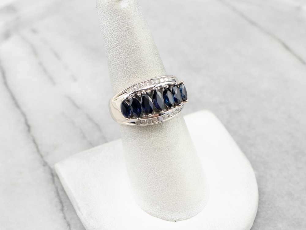 Marquise Sapphire and Diamond Band - image 7
