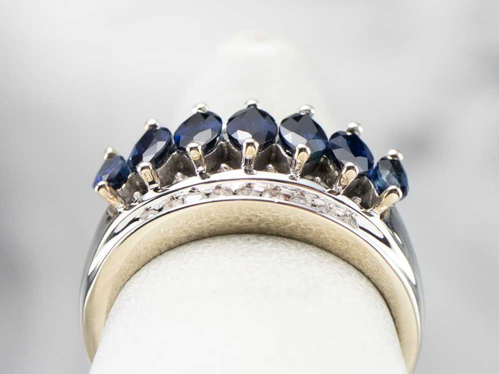 Marquise Sapphire and Diamond Band - image 8