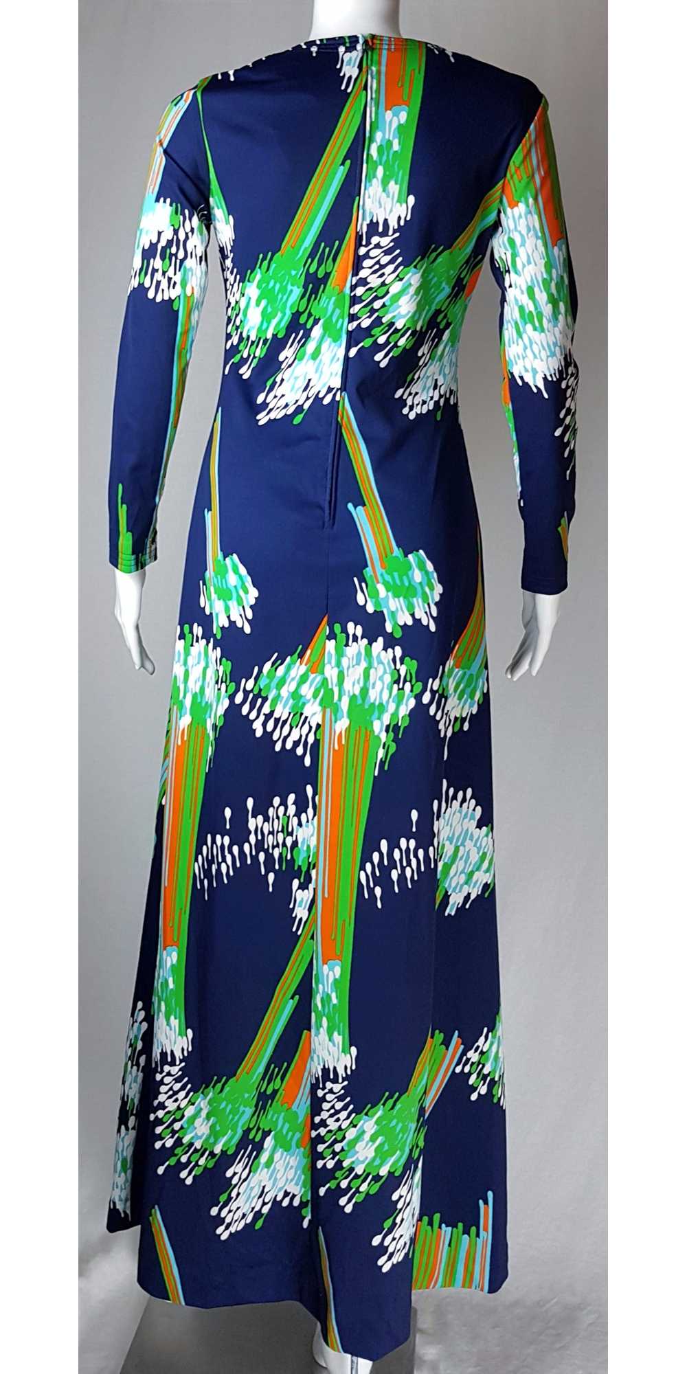 Vintage 70's | Rare! Lanvin Abstract Maxi Dress - image 11