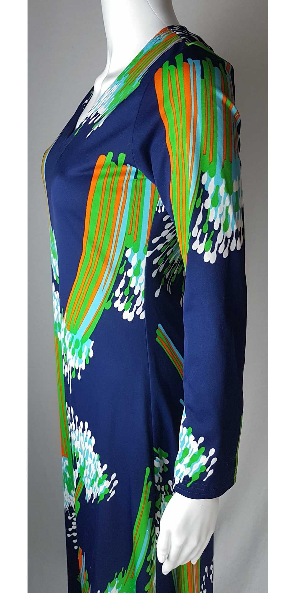 Vintage 70's | Rare! Lanvin Abstract Maxi Dress - image 7