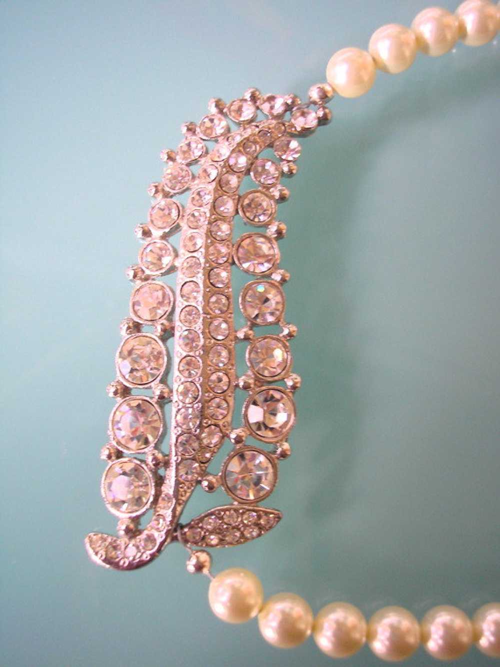 Pearl Necklace, Swarovski Elements, Bridal Choker - image 4