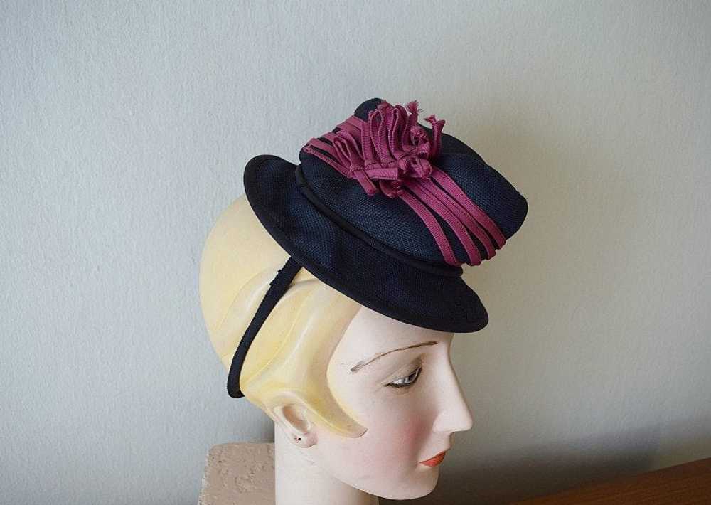 1930s 1940s tilt hat . vintage 30s 40s hat - image 3