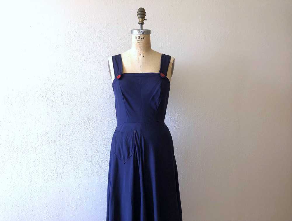 1940s style pinafore . reproduction dress - image 1