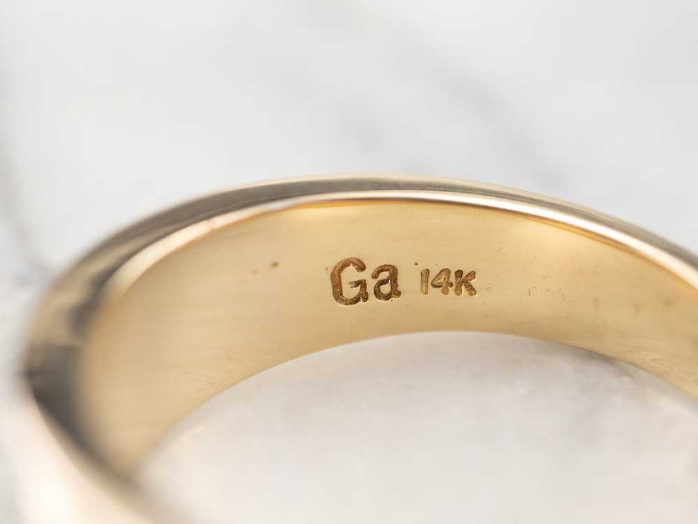 14K Gold Claddagh Band Ring - image 7