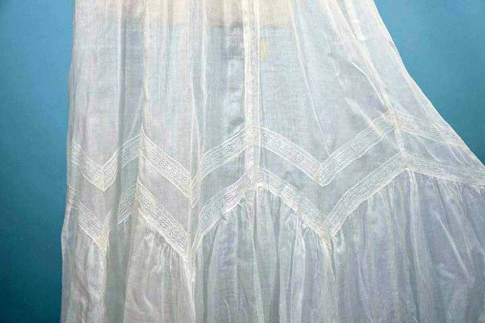 Antique 1900's Edwardian White Cotton Lace Victor… - image 7