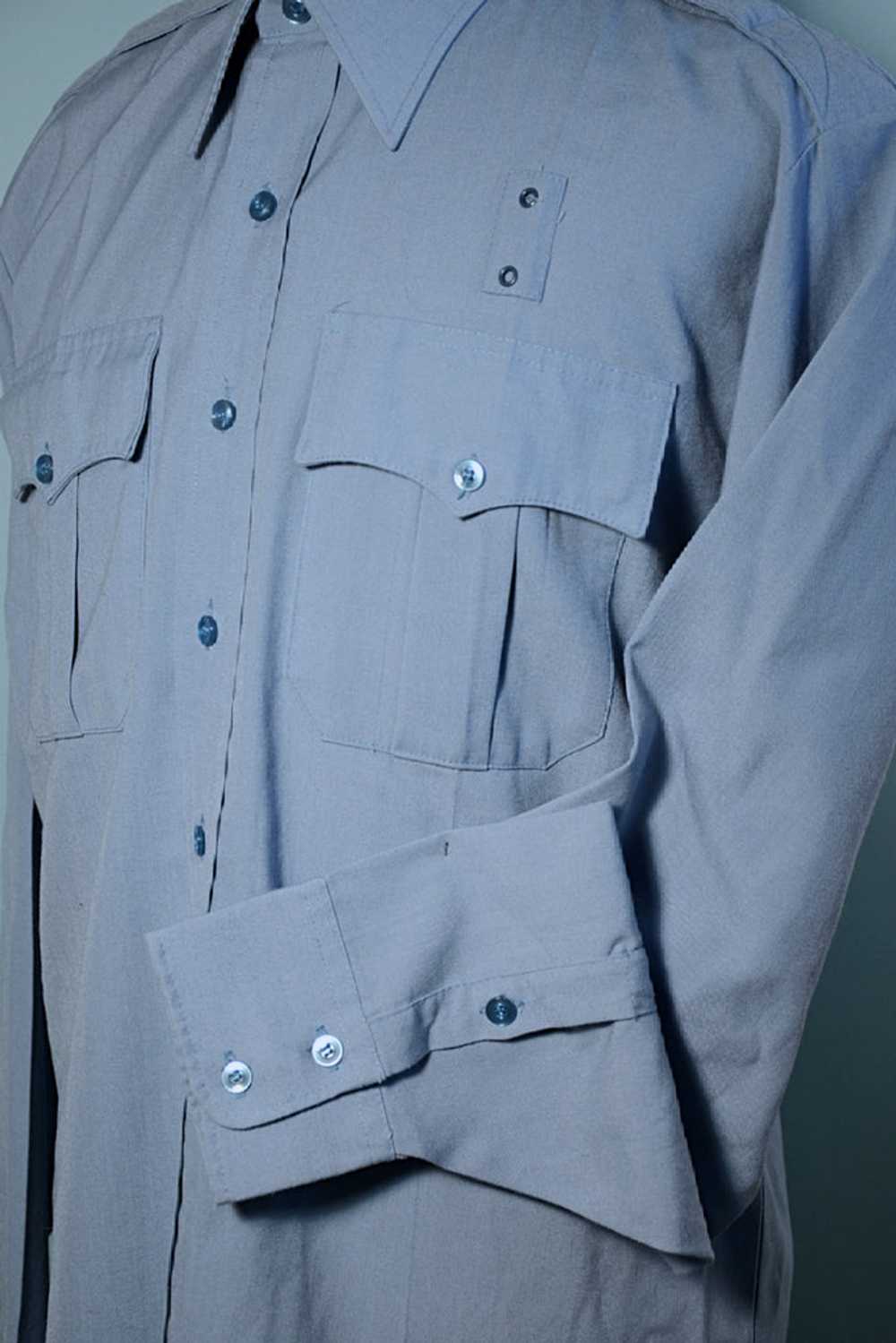 Vintage Blue Uniform Military Police Safari Style… - image 4