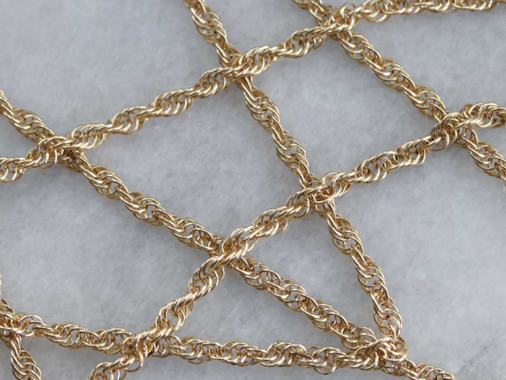 Long Gold Rope Twist Chain Necklace - image 3