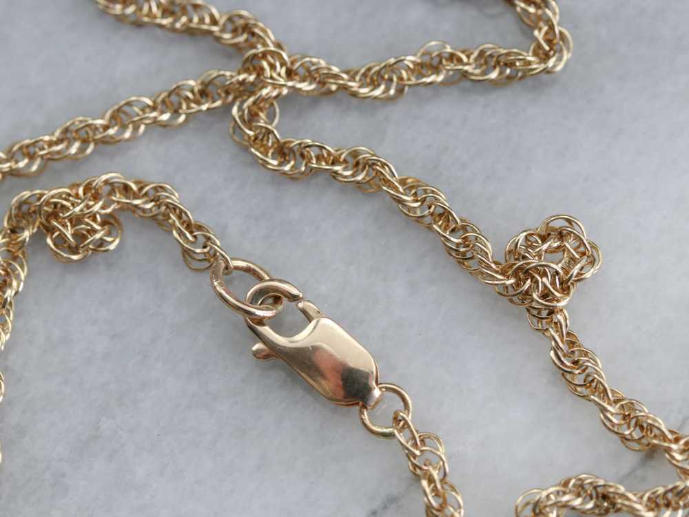 Long Gold Rope Twist Chain Necklace - image 4