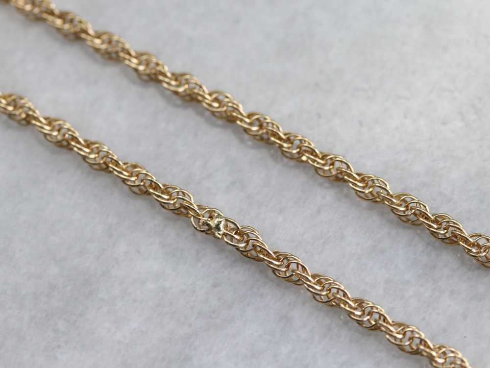 Long Gold Rope Twist Chain Necklace - image 5
