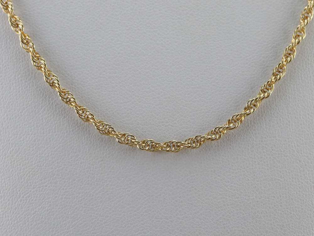 Long Gold Rope Twist Chain Necklace - image 6