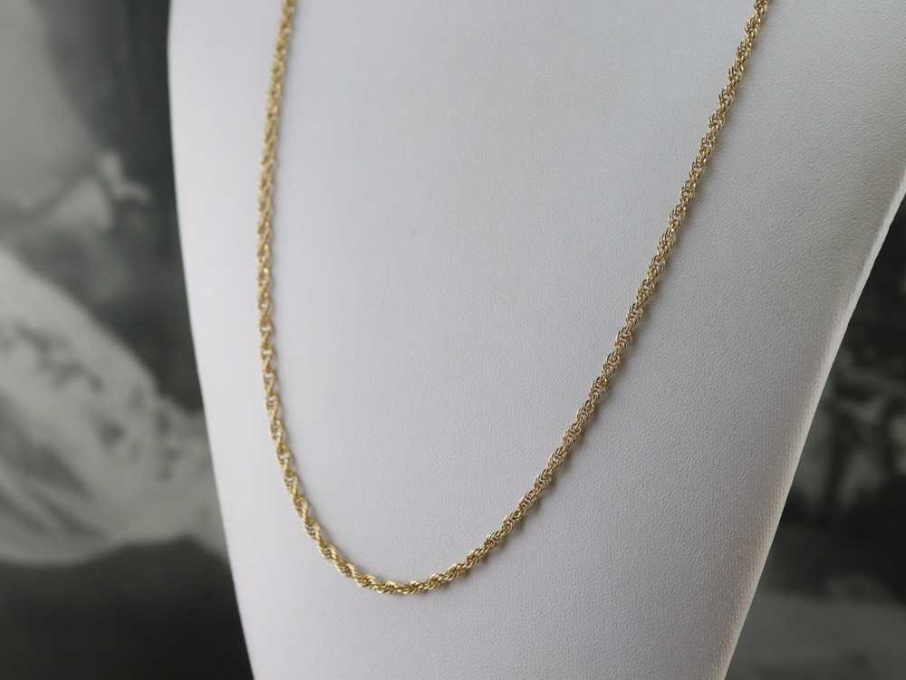 Long Gold Rope Twist Chain Necklace - image 9