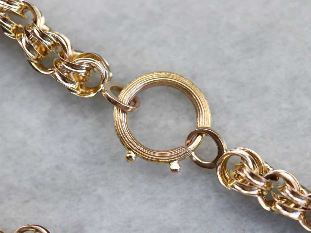 Double Link Gold Chain Necklace - image 3
