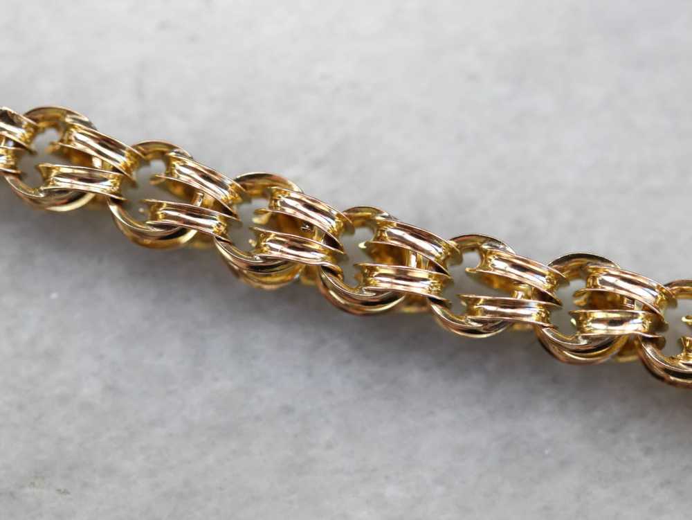 Double Link Gold Chain Necklace - image 4