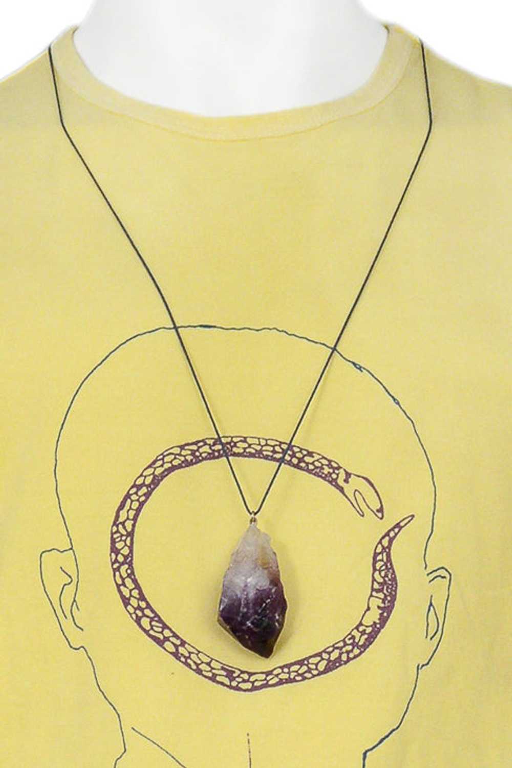 RAF SIMONS YELLOW TANK WITH CRYSTAL NECKLACE 2004 - image 2