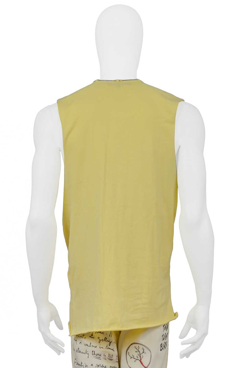 RAF SIMONS YELLOW TANK WITH CRYSTAL NECKLACE 2004 - image 3