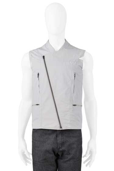 RAF SIMONS OFF WHITE ZIPPER MOTO VEST 2009