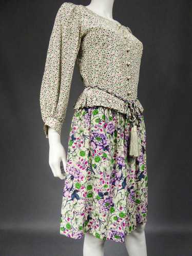 Ungaro Parallel Skirt Blouse and Belt Set - Circa… - image 1